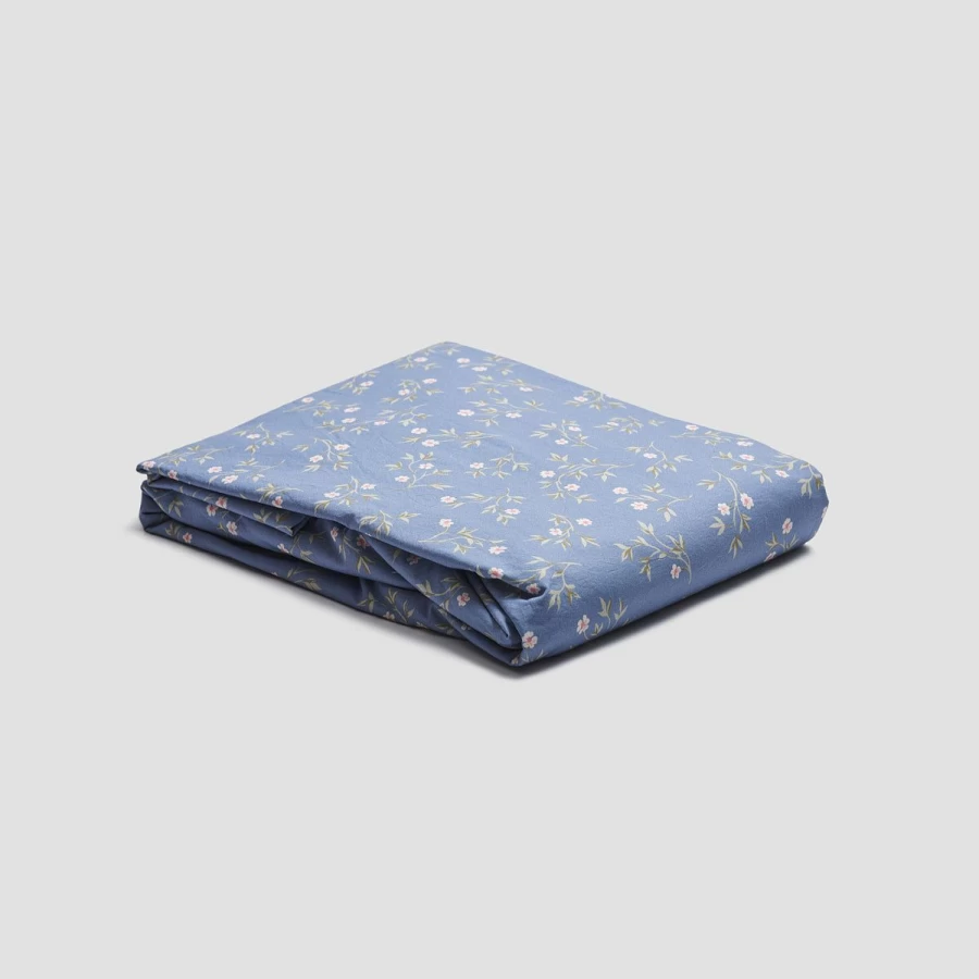 Piglet in Bed Iris Floral 100% Cotton Fitted Sheet - Premium Soft Bedding for Comfortable Sleep