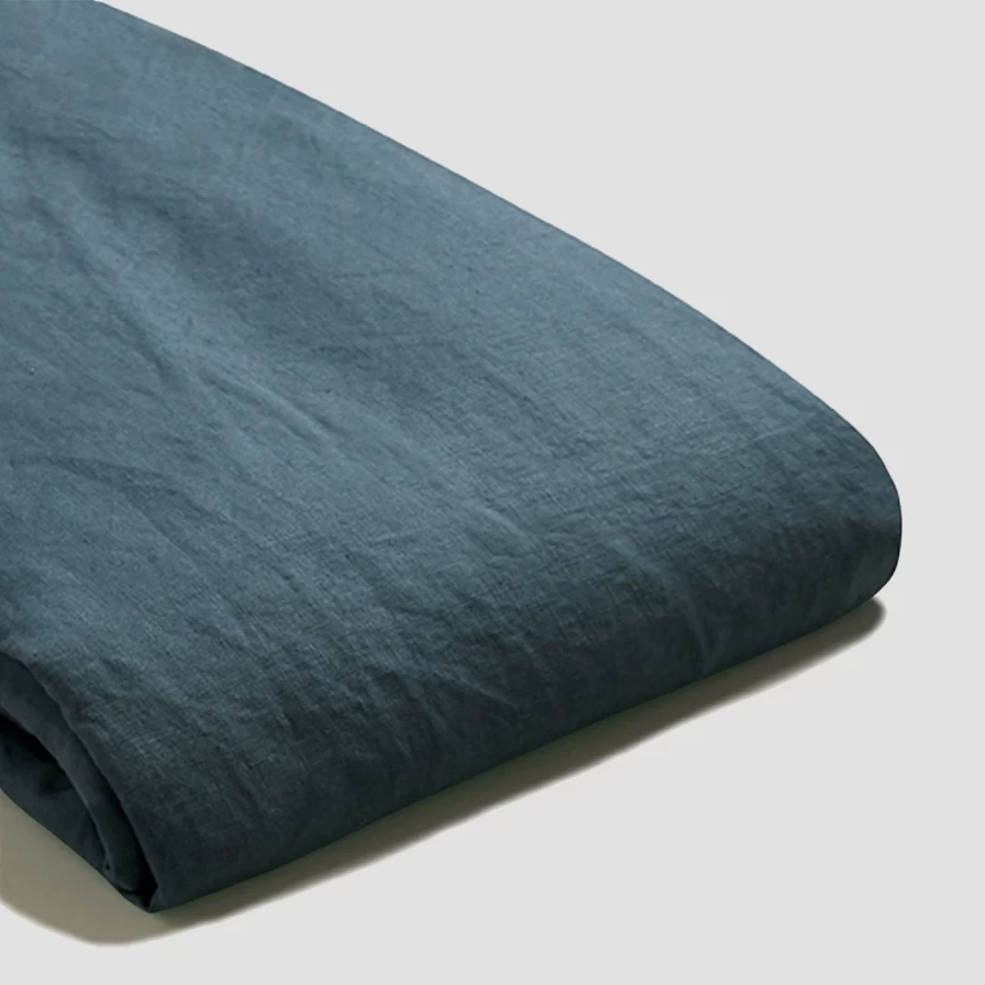 Piglet in Bed Deep Teal 100% Linen Duvet Cover Set - Organic Washed Bedding