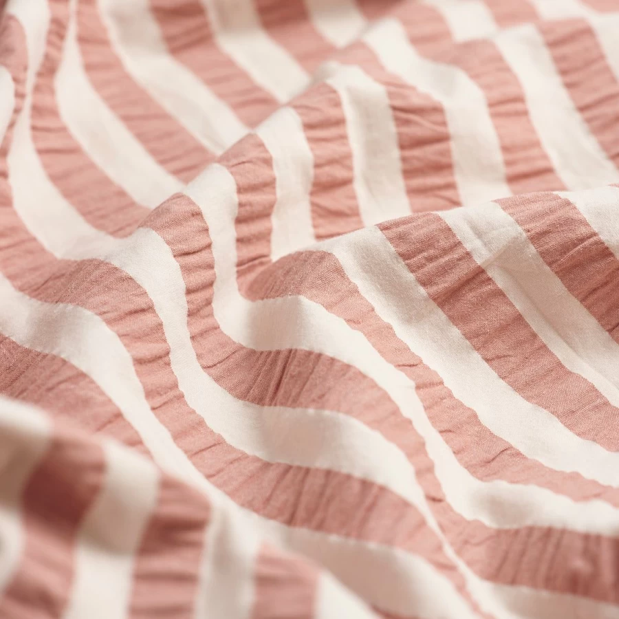 Piglet in Bed Organic Cotton Seersucker Stripe Pillowcases (Pair) - Desert Sand