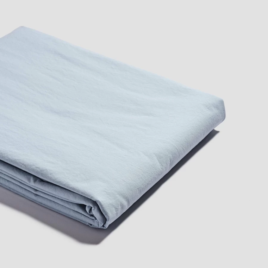 "Piglet in Bed Sky Blue 100% Cotton Percale Flat Sheet – Premium Soft Bedding"
