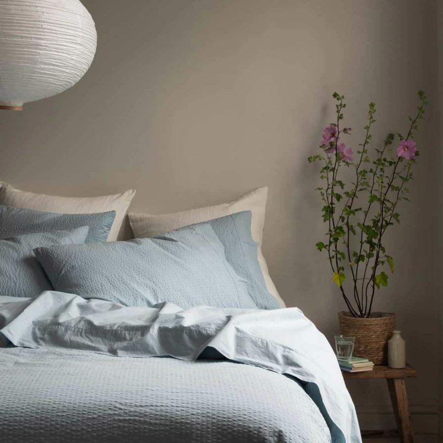 "Piglet in Bed Sky Blue 100% Cotton Percale Flat Sheet – Premium Soft Bedding"