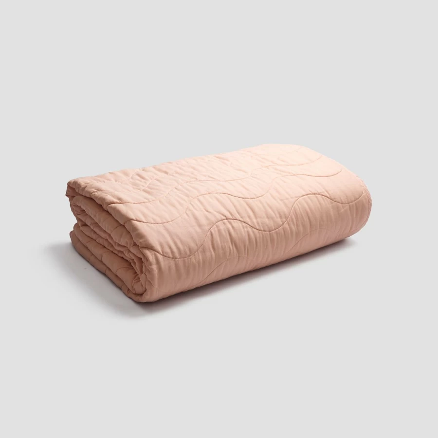 Piglet in Bed Pink Salt Washed Organic Cotton Quilt - Luxurious Soft Bedding