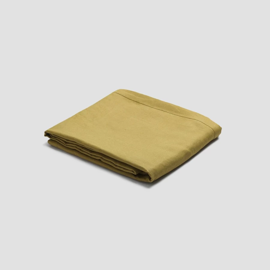 Piglet in Bed Botanical Green 100% Linen Tablecloth – Natural Organic Dining Decor