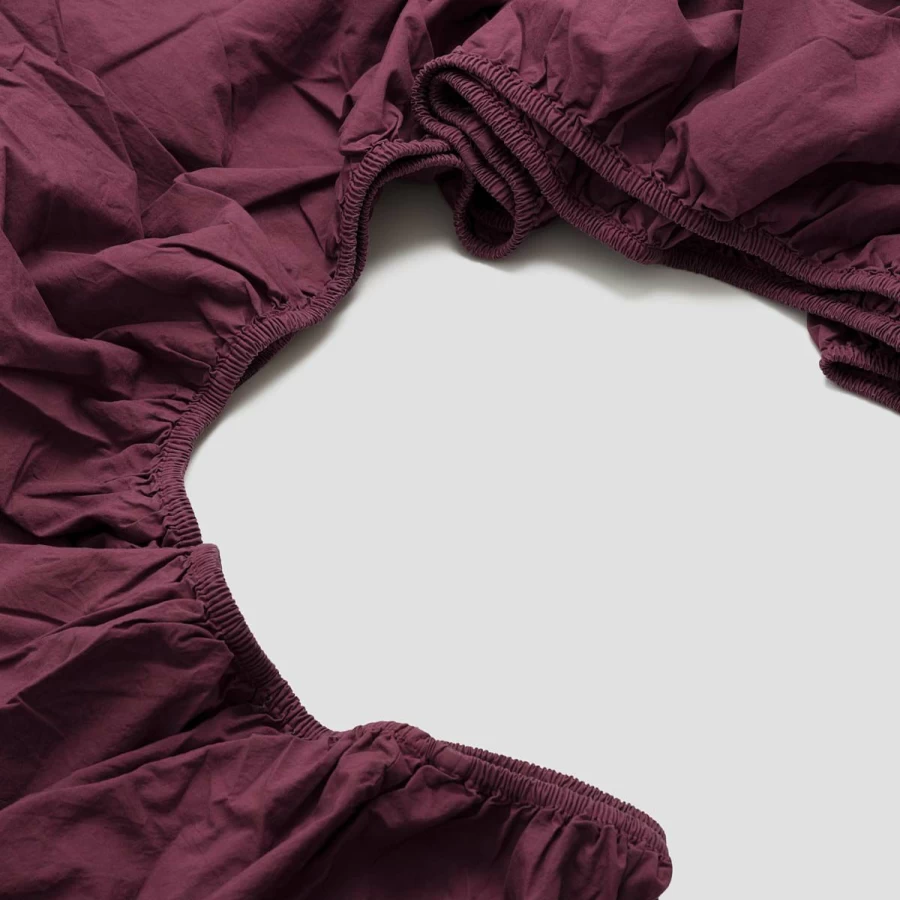 Piglet in Bed Washed Mulberry Percale Cotton Fitted Sheet - Soft & Breathable Bedding