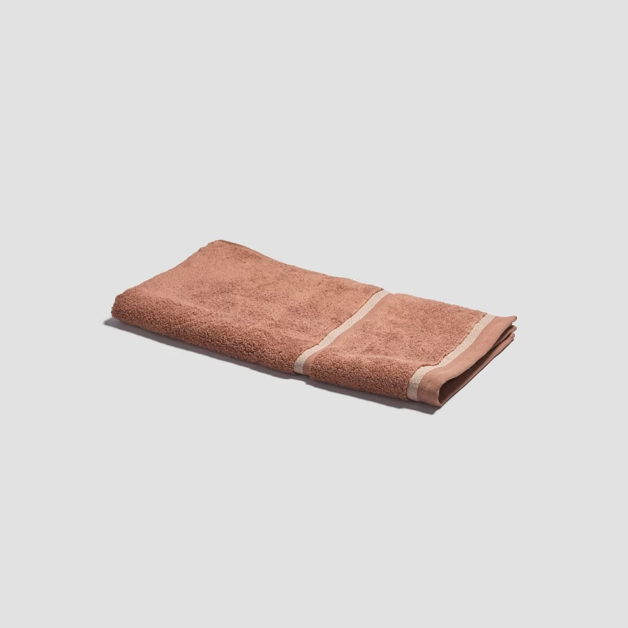 Piglet in Bed Organic Cotton Warm Clay Hand Towel – Soft & Absorbent Bath Towel for Spa & Home