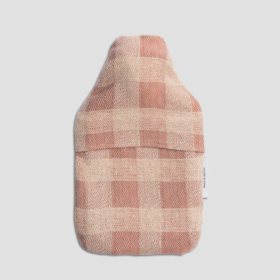 Piglet in Bed Merino Wool Hot Water Bottle - Cozy Tawny Brown Warm Comfort for Winter