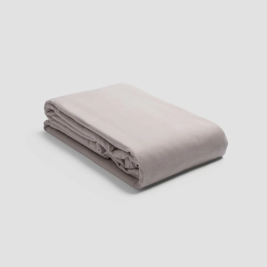 Piglet in Bed Organic Clay Brushed Cotton Duvet Cover Set - Soft Washed Textured Bedding