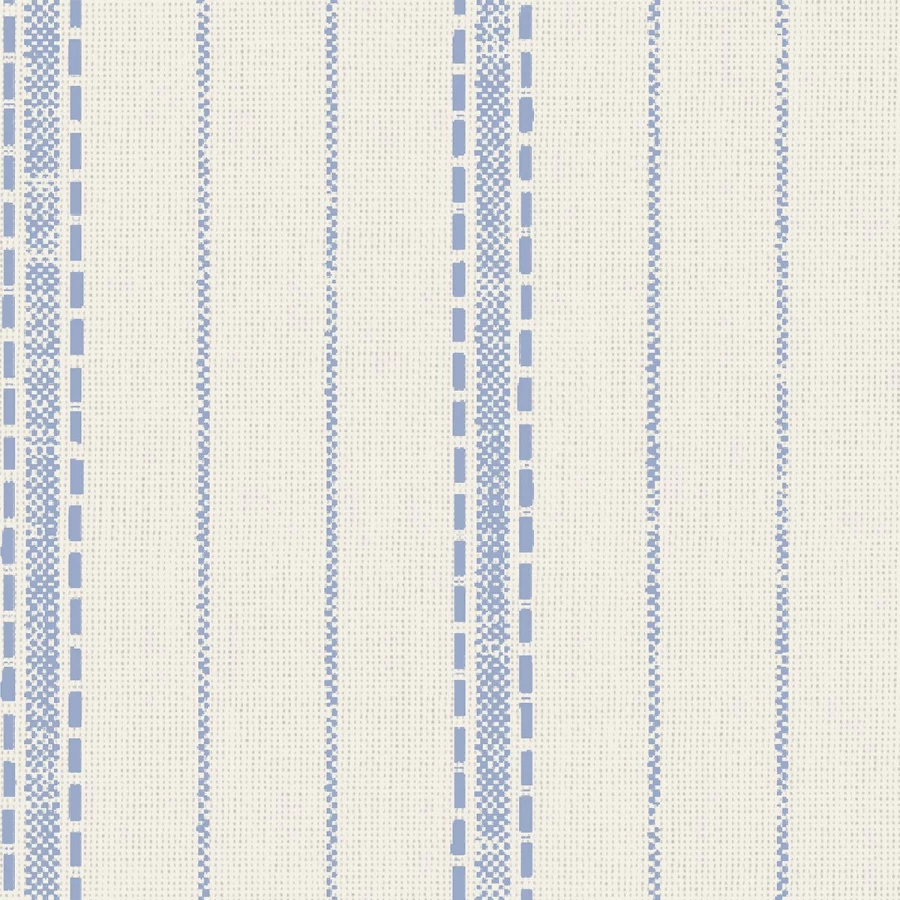 Piglet in Bed Dusk Blue Ticking Stripe Wallpaper – Premium Textured Wallpaper for Home Decor