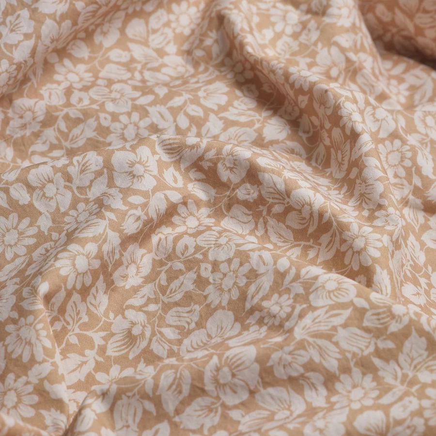 Piglet in Bed Butterscotch Meadow Floral Printed Cotton Pillowcase Set - 2 Pack