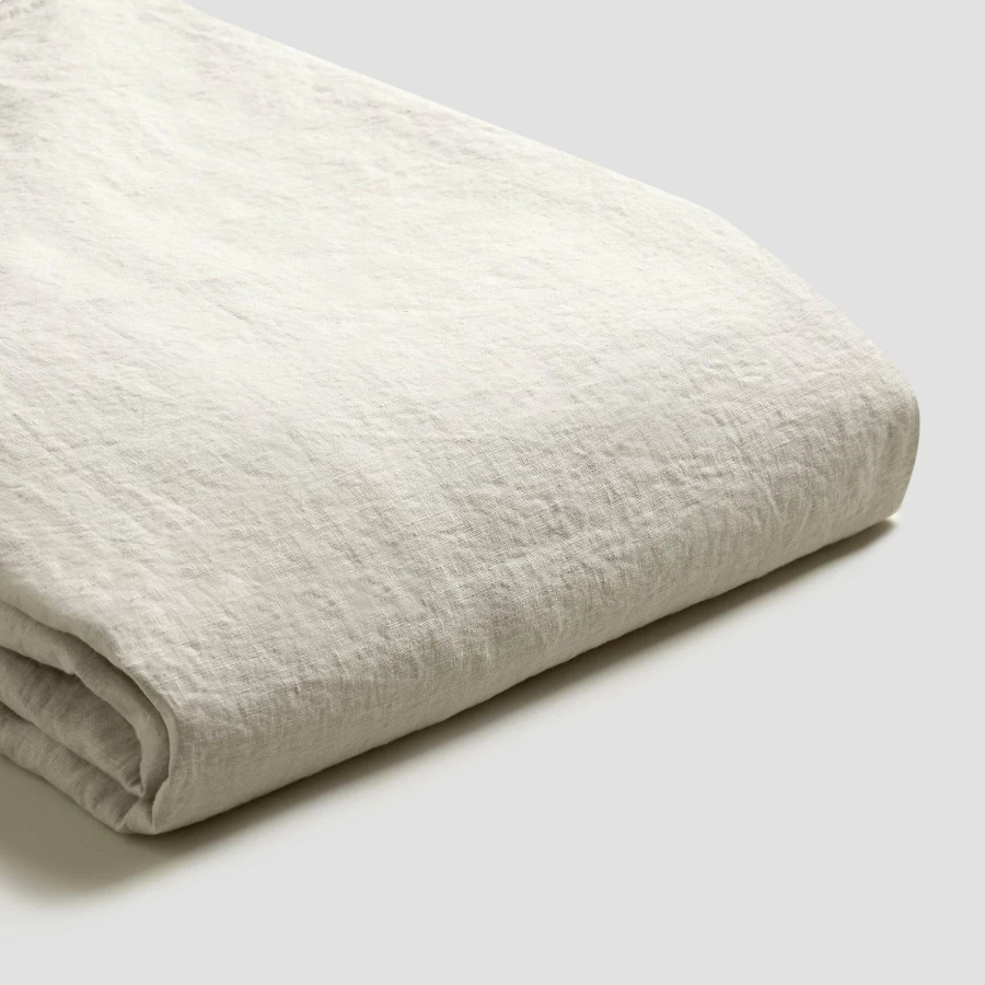 Piglet in Bed 100% Organic Oatmeal Linen Flat Sheet – Premium Soft & Breathable Bedding