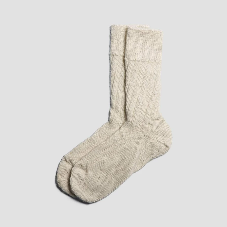 "Piglet in Bed Ecru Alpaca Wool Bed Socks for Warmth & Comfort"