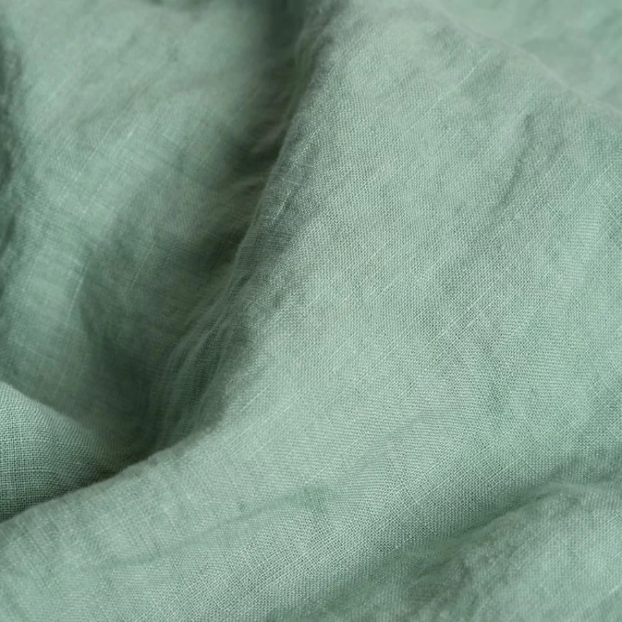 Piglet in Bed Sage Green Linen Pillowcase Pair - Organic & Breathable