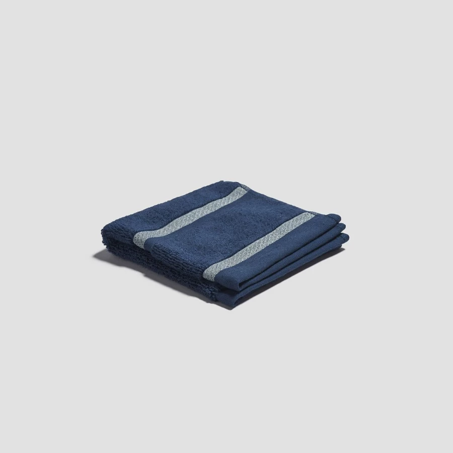"Piglet in Bed Moonlit Blue Organic Cotton Face Cloth for Gentle Skincare"