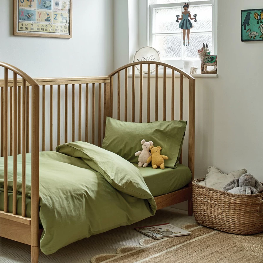 Piglet in Bed 100% Organic Cotton Kids Bedding Set | Soft & Comfortable Pear Print Duvet Cover