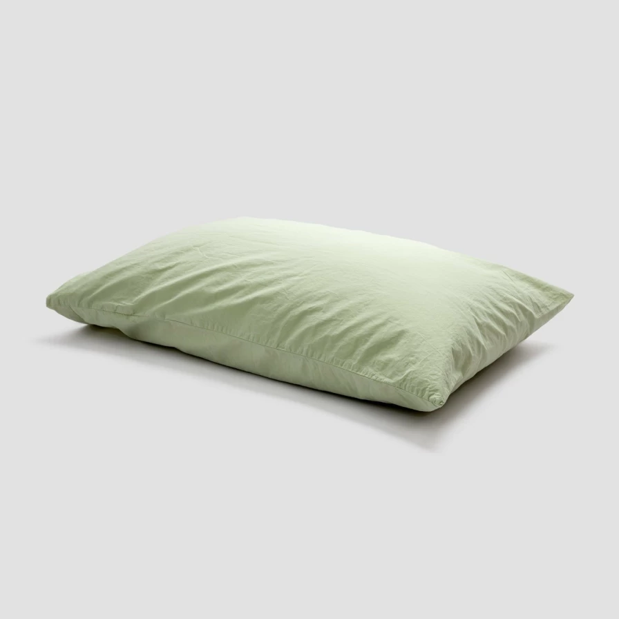 Piglet in Bed Organic Washed Cotton Percale Pillowcase Pair - Soft & Breathable Bed Linens