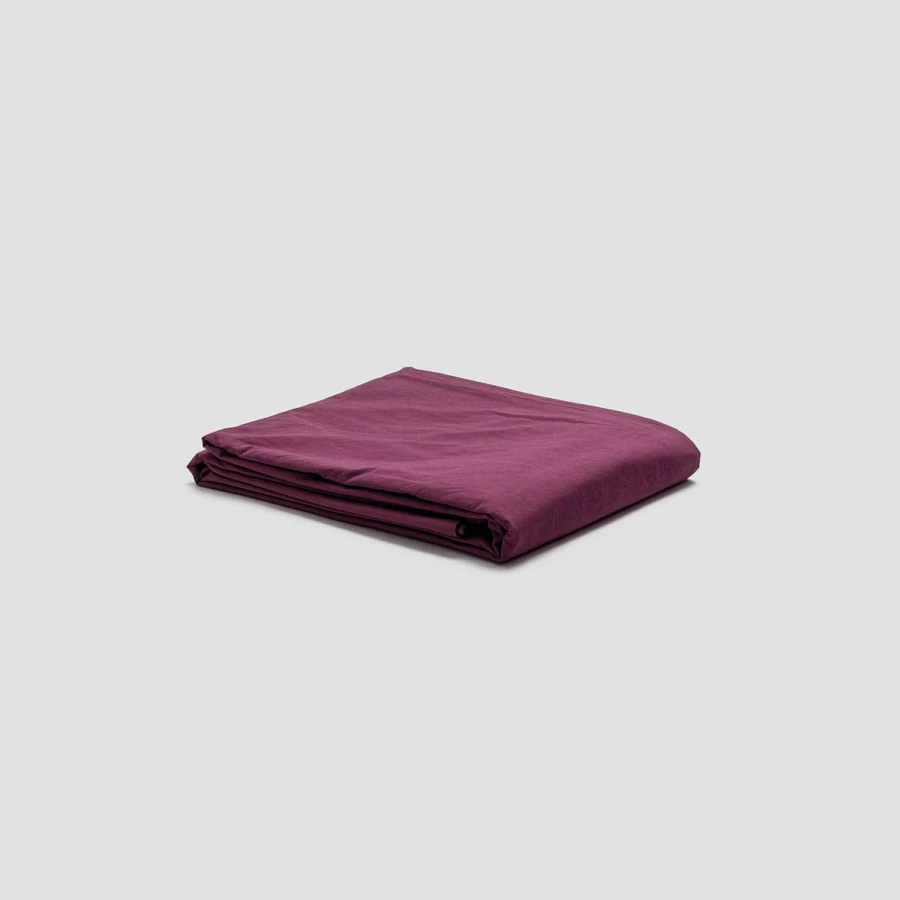 Piglet in Bed Mulberry Washed 100% Organic Percale Cotton Duvet Cover Set