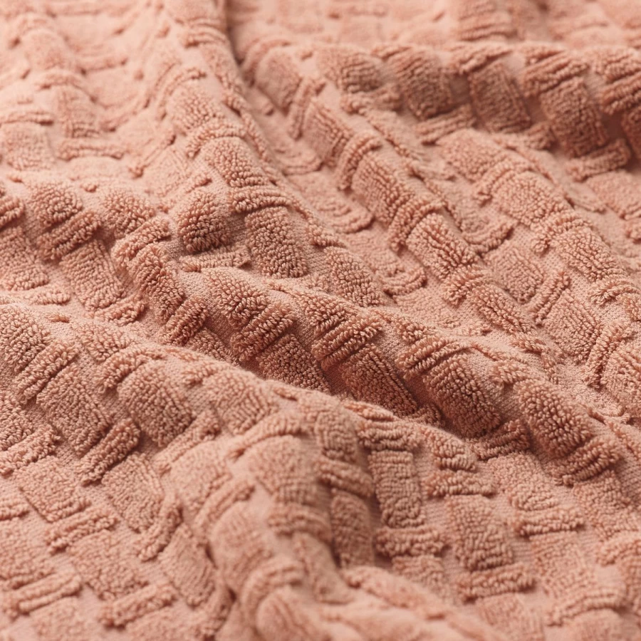 Piglet in Bed Basketweave Cotton Bath Towel - Luxurious Creme Caramel Towel for Spa-Like Comfort