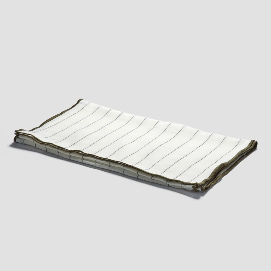 Piglet in Bed Luna Stripe Linen Table Runner - Handmade Striped Decorative Dining Tablecloth for Farmhouse & Rustic Home Decor