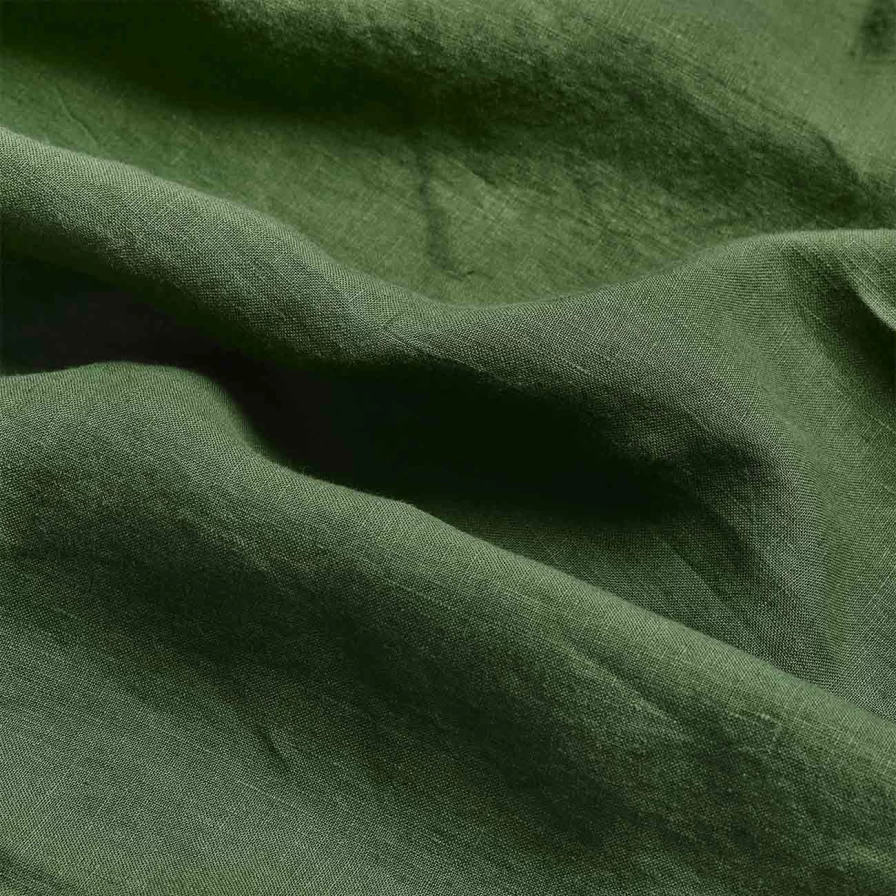Piglet in Bed Forest Green 100% Linen Pillowcase Set of 2 - Organic Relaxing Bedding