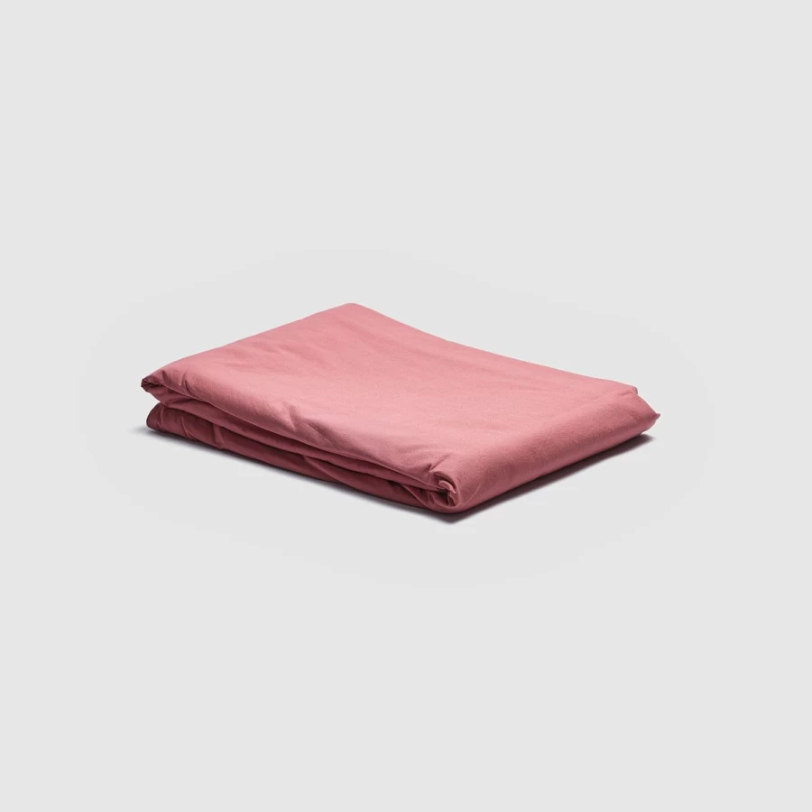 Piglet in Bed Red Dune Washed Cotton Percale Duvet Cover Set - Soft & Breathable Bedding
