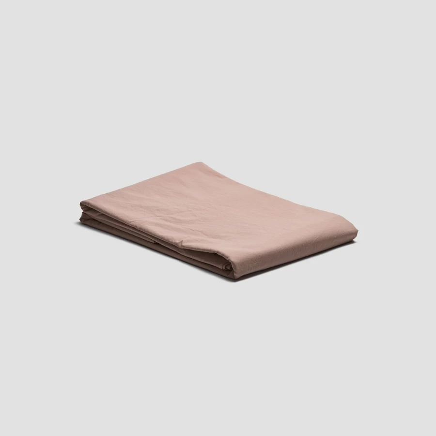 Piglet in Bed French Rose 100% Washed Cotton Percale Duvet Cover Set - Soft & Breathable Bedding
