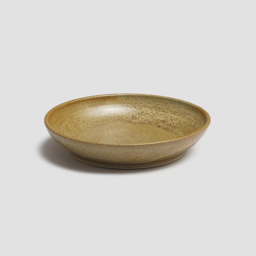 Piglet in Bed Ochre Stoneware Dinner Bowl – Handcrafted Ceramic West Dinnerware for Modern Table Setting