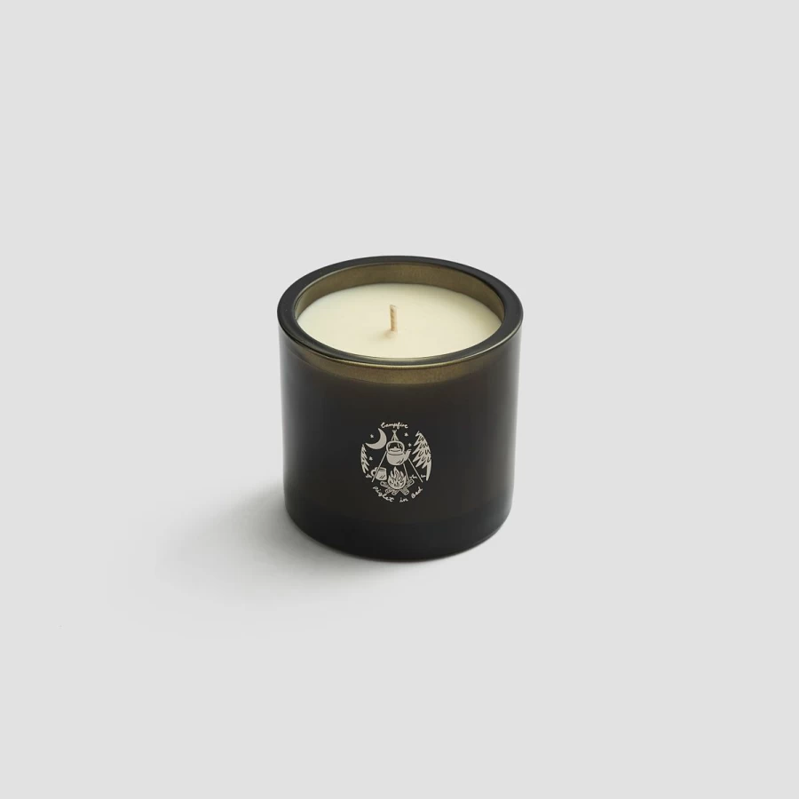 "Piglet in Bed Campfire Scented Candle - Natural Soy Wax Aromatherapy Candle for Cozy Home Ambience"