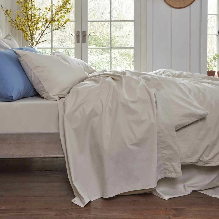Piglet in Bed Washed Cotton Percale Sheet – Soft, Breathable & Eco-Friendly Bedding