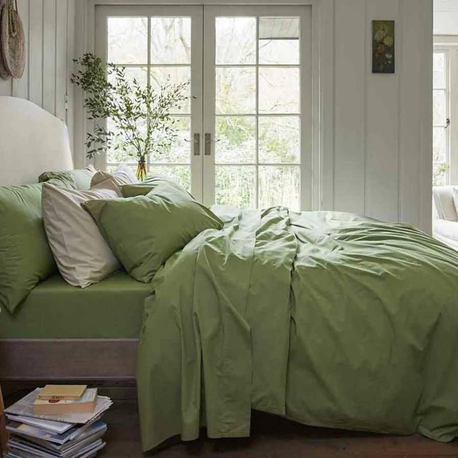 Piglet in Bed 100% Washed Cotton Percale Flat Sheet – Premium Soft & Breathable Bedding