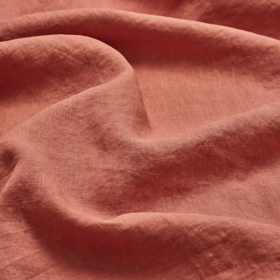 Piglet in Bed 100% Organic Linen Fitted Sheet - Burnt Orange - Premium Soft & Breathable Bedding