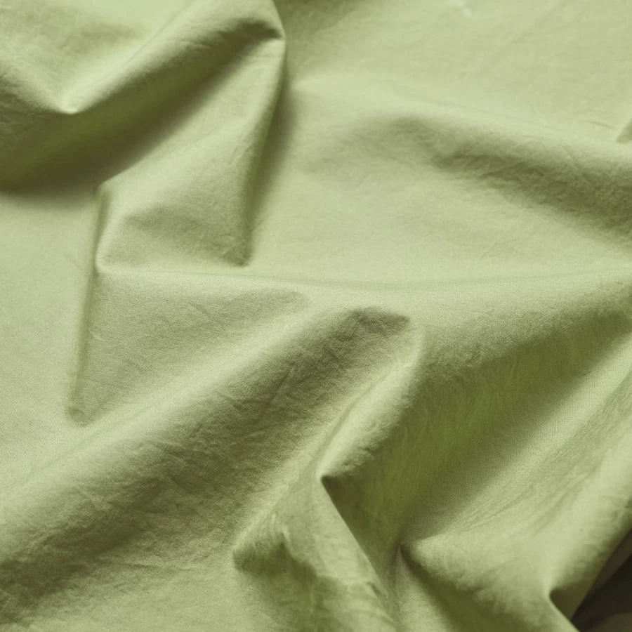 Piglet in Bed Washed Cotton Percale Fitted Sheet - Queen Size - 100% Organic Cotton - Eco-Friendly Bedding