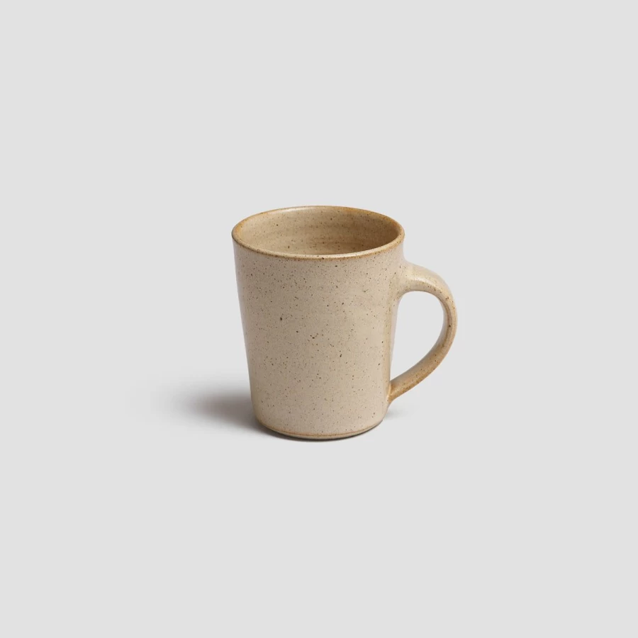 Piglet in Bed Sand-Colored Ceramic West Mug – Handcrafted Pottery Coffee Cup
