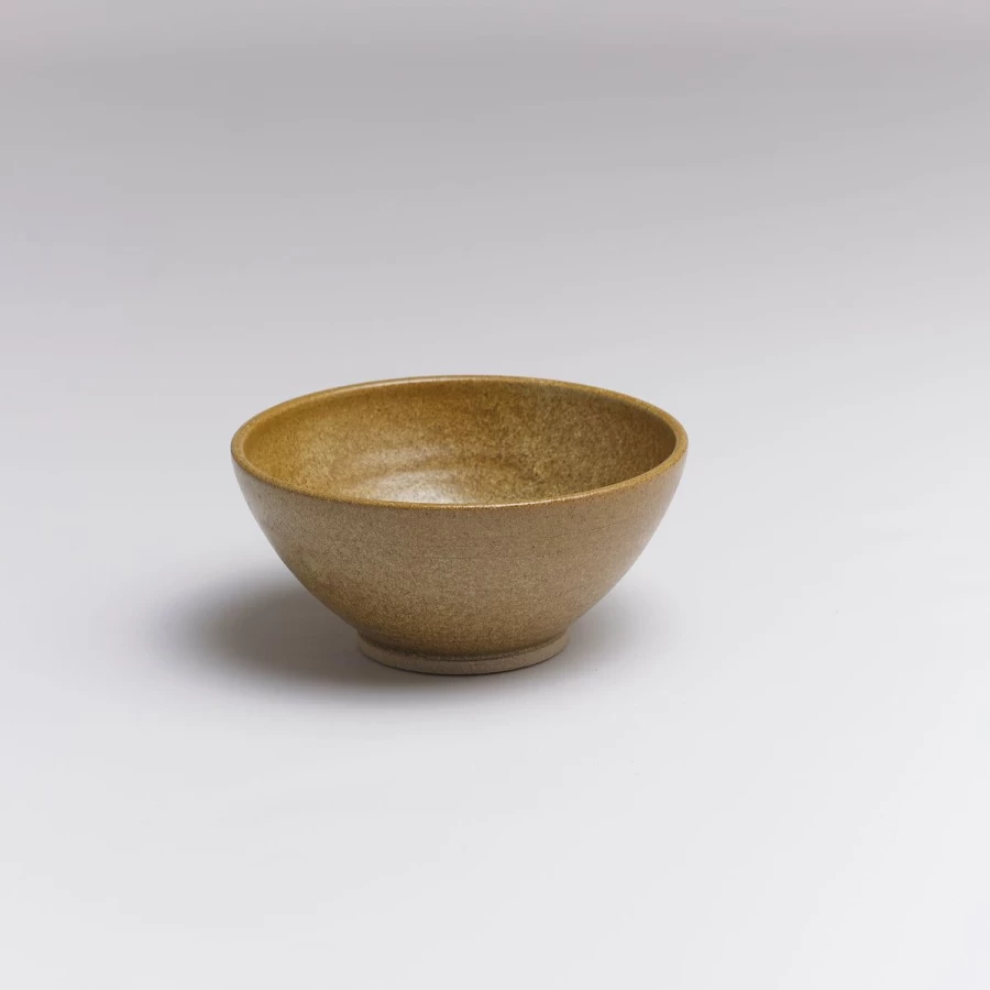 Piglet in Bed Ochre Stoneware Cereal Bowl – Handcrafted Pottery Breakfast Bowl
