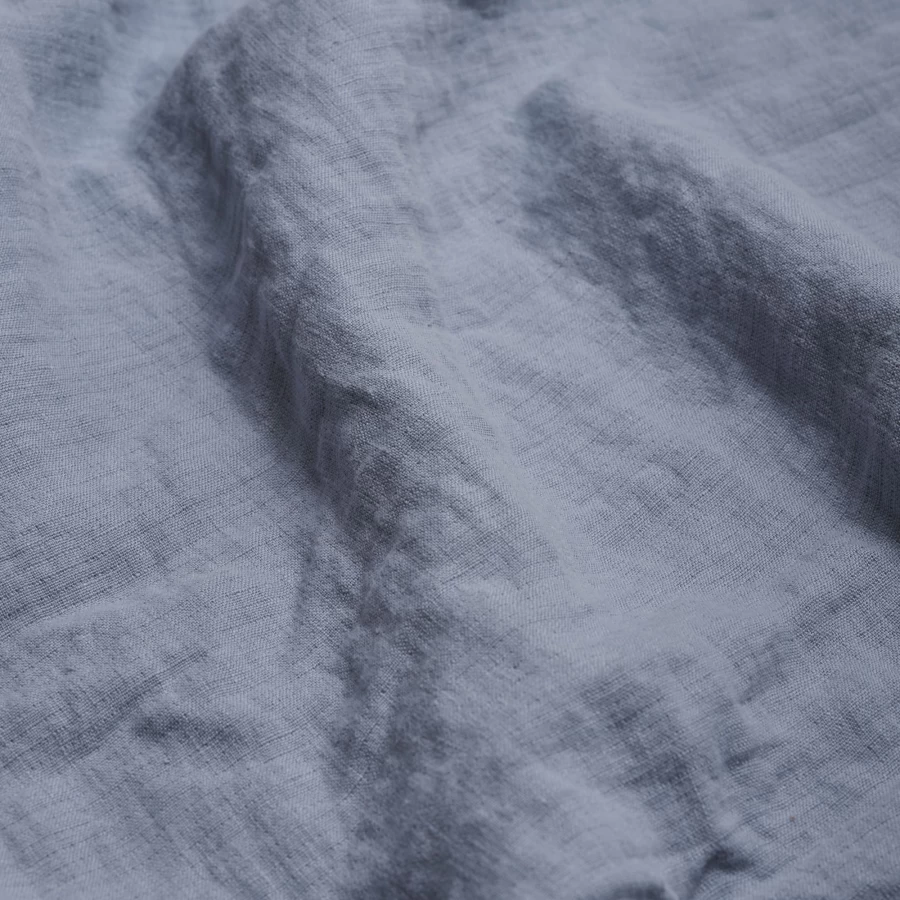 Piglet in Bed Blue Willow 100% Linen Crinkle Throw Blanket – Lightweight & Wrinkled Texture for Cozy Comfort