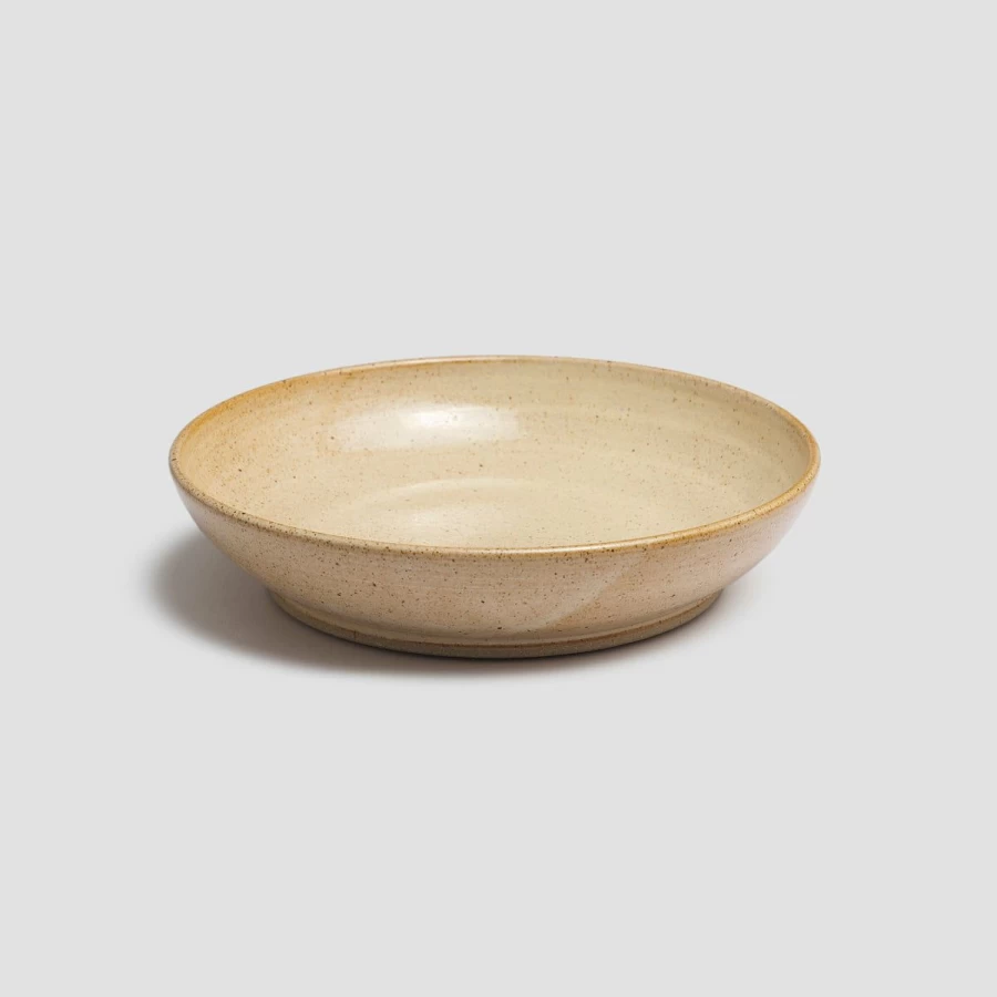 Piglet in Bed Handmade Sand Pottery Dinner Bowl - Rustic West-Inspired Tableware for Modern Dining