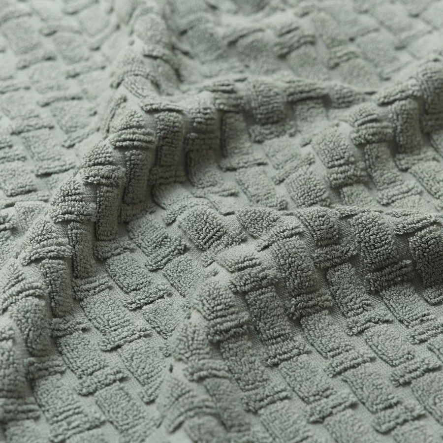 Piglet in Bed Ash Green Basketweave 100% Cotton Bath Sheet – Extra Large Eco-Friendly Towel