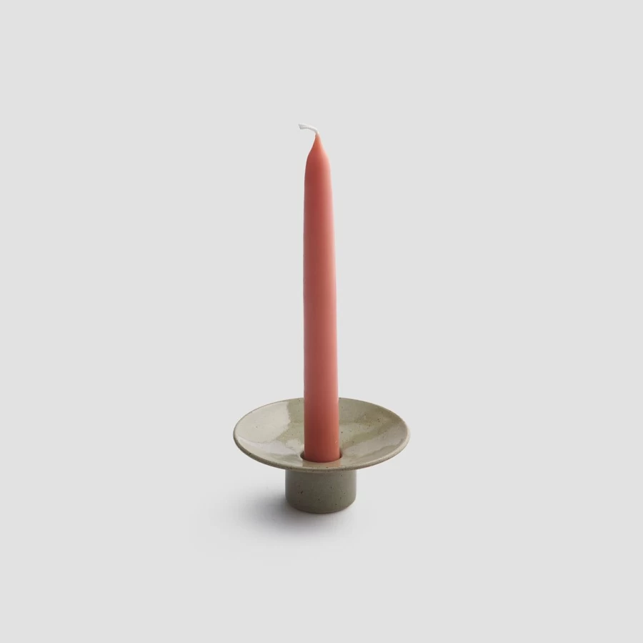 Piglet in Bed 2-Pack Beeswax Dinner Candles in Madder Root Color