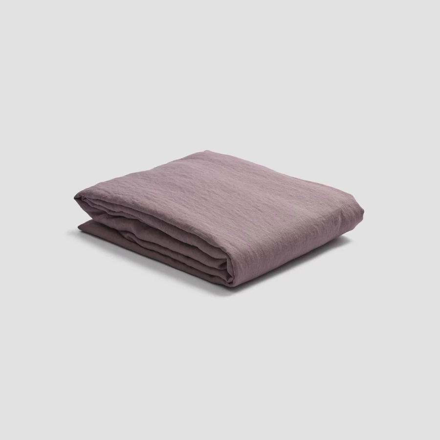 Piglet in Bed 100% Organic Linen Flat Sheet - Elderberry | Premium Soft & Breathable Bedding