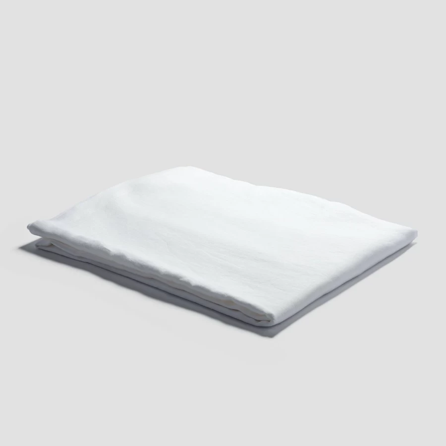 Piglet in Bed Premium White Linen Tablecloth – Organic Cotton Dining Table Cover