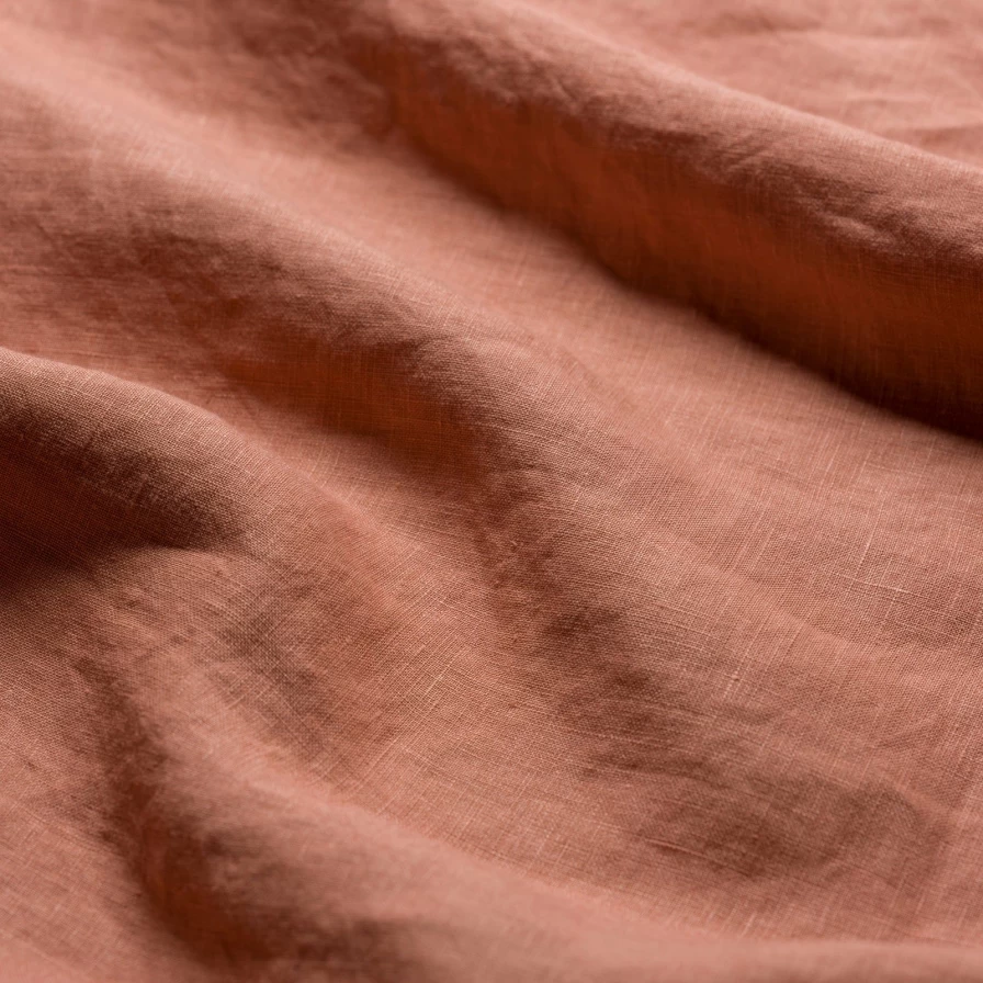 Piglet in Bed Organic Linen Fitted Sheet – Soft, Breathable & Warm Clay Color