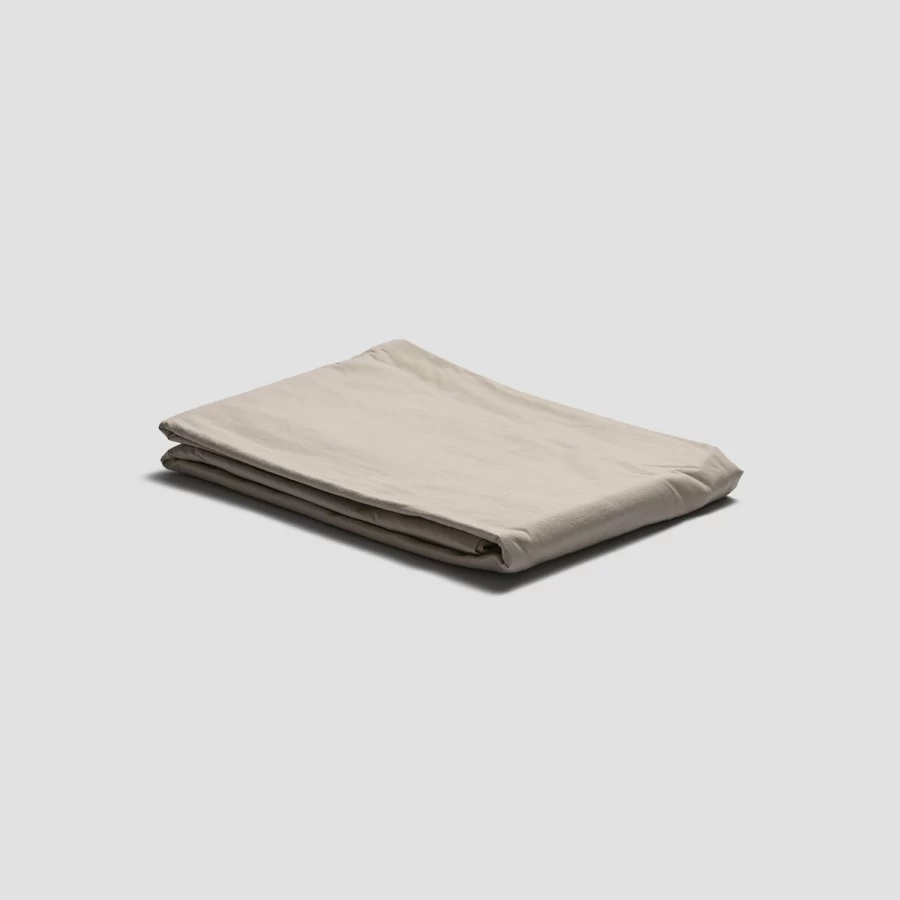 Piglet in Bed Washed Cotton Percale Duvet Cover - Soft & Breathable Parchment Finish Bedding