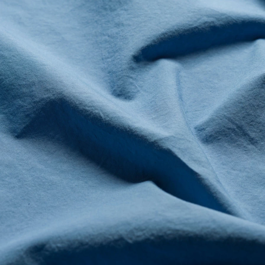 Piglet in Bed Washed Cotton Flat Sheet - Cove Blue Percale Bedding