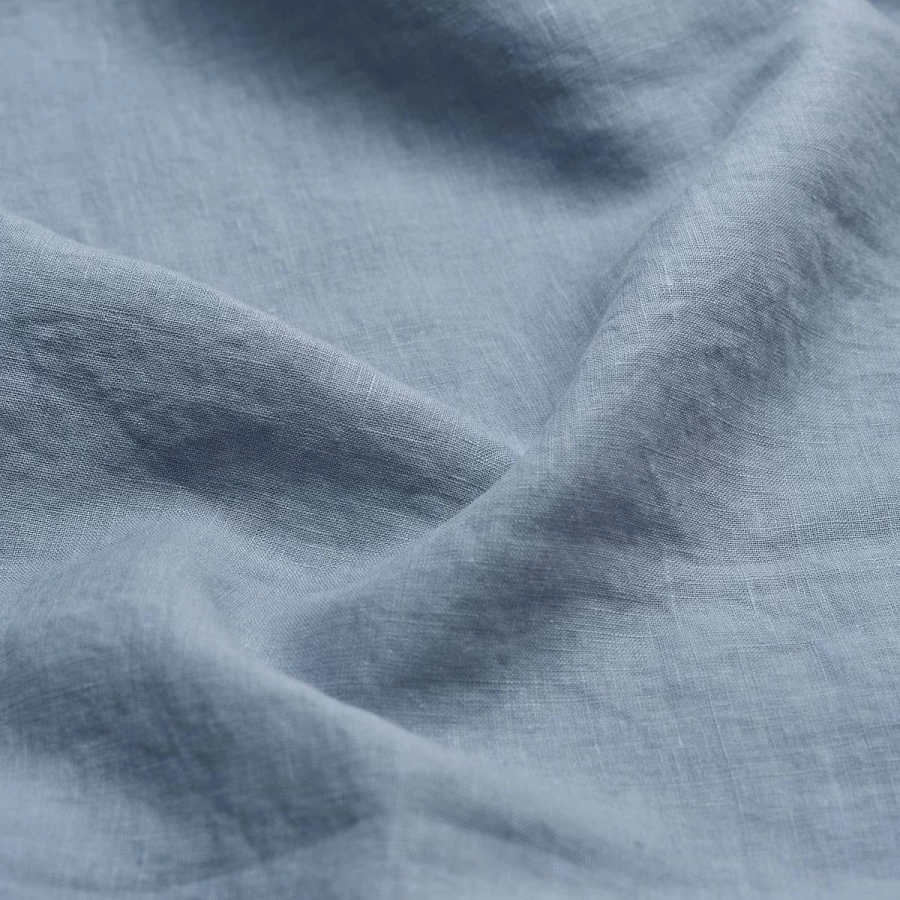 Piglet in Bed Dusk Blue 100% Linen Fitted Sheet – Premium Bedding