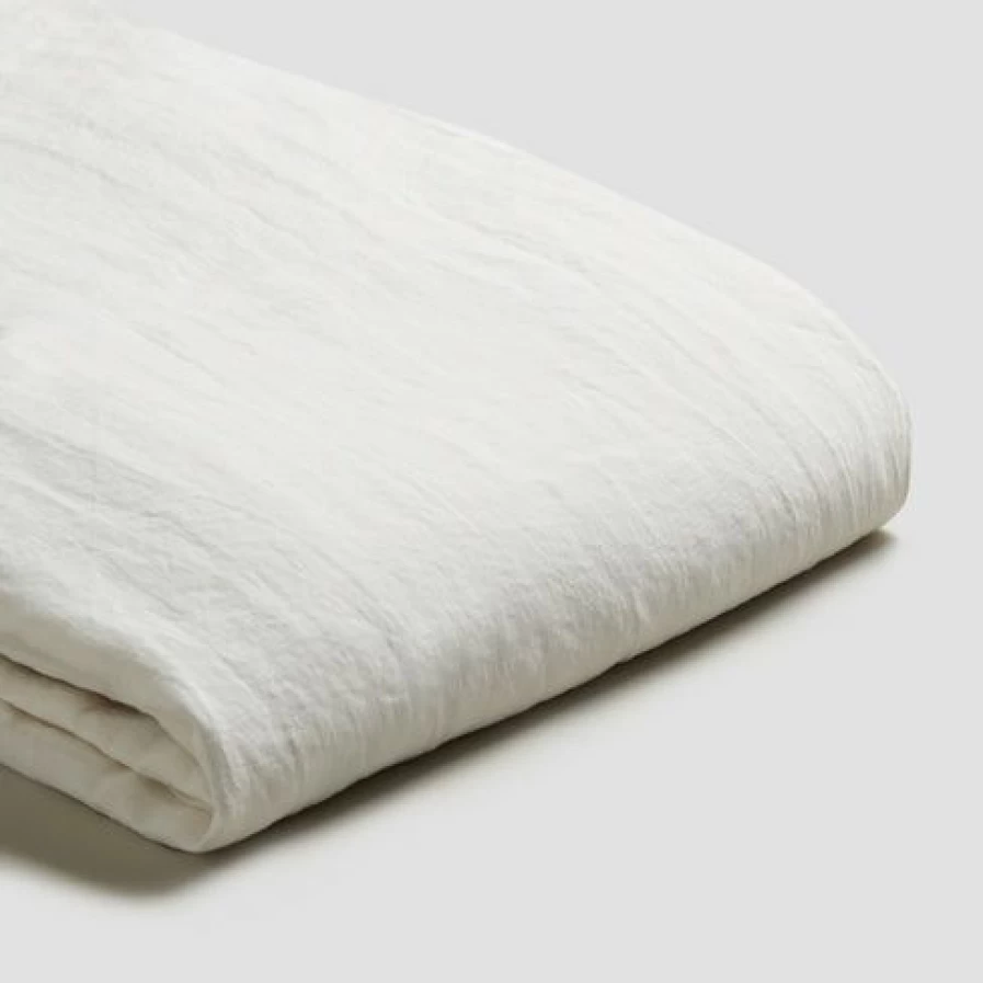 Piglet in Bed 100% Organic White Linen Duvet Cover - Breathable & Luxurious Bedding