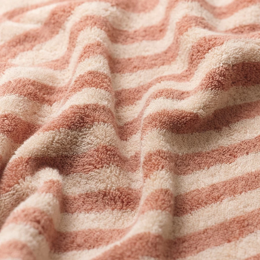 Piglet in Bed Sand Shell Stripe Cotton Hand Towel - Soft Bath Towel for Luxury Home & Guest Use