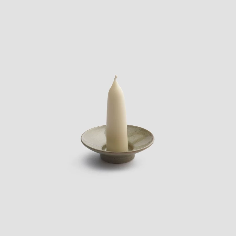 Piglet in Bed Olive Stumpie Ceramic Candle Holder – Rustic Home Decor