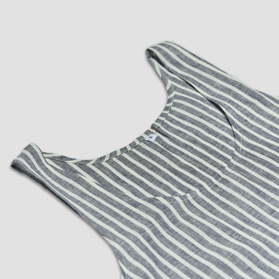 Piglet in Bed Women's Midnight Blue Striped Linen Camisole Top