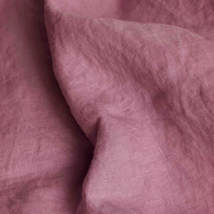 Piglet in Bed Organic Raspberry Linen Pillowcase Set - 2 Pack, Breathable & Washable