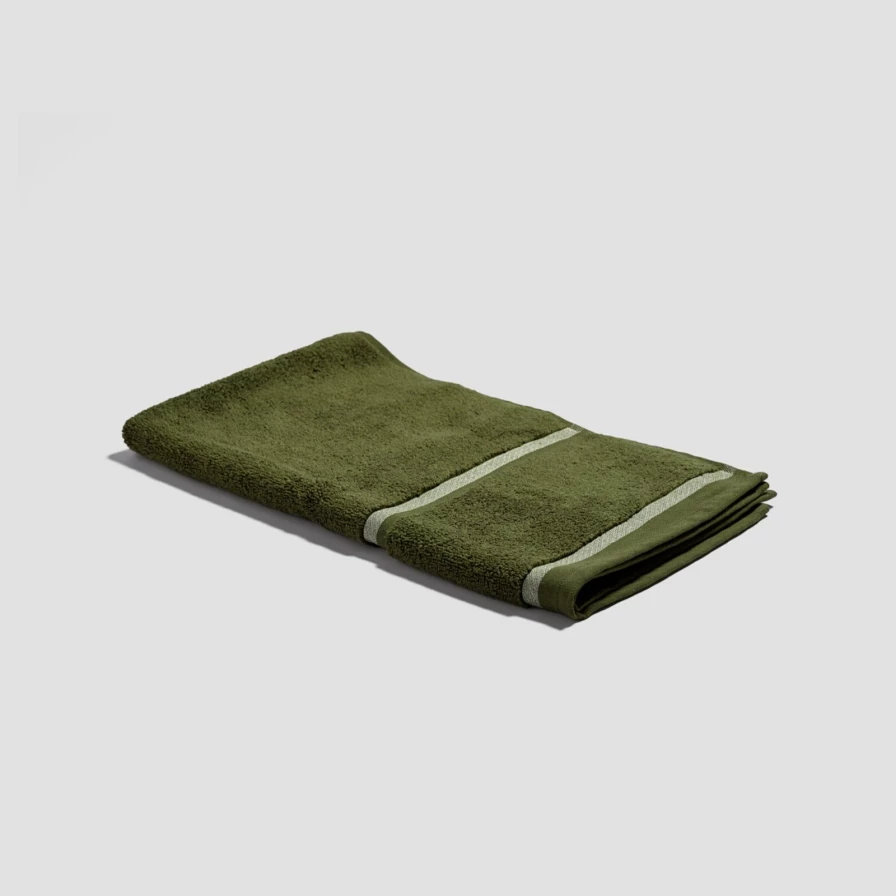 Piglet in Bed Organic Cotton Botanical Green Hand Towel – Eco-Friendly Bath & Kitchen Towel