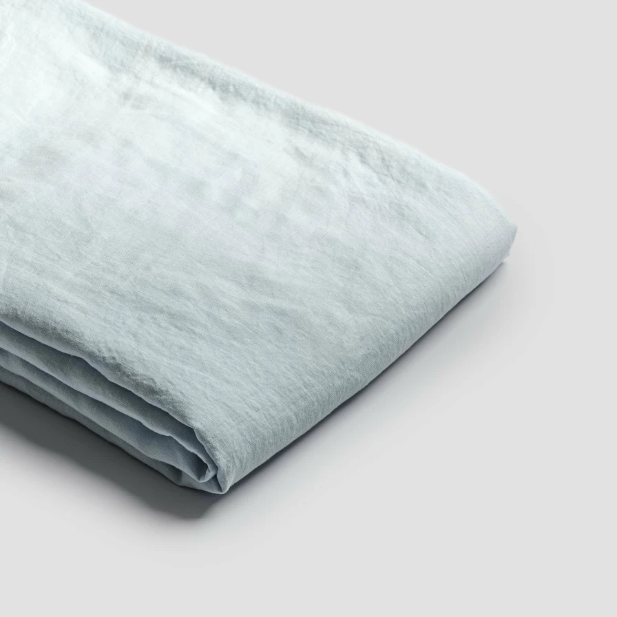Piglet in Bed Lake Blue 100% Linen Flat Sheet – Premium Soft Washed Bedding